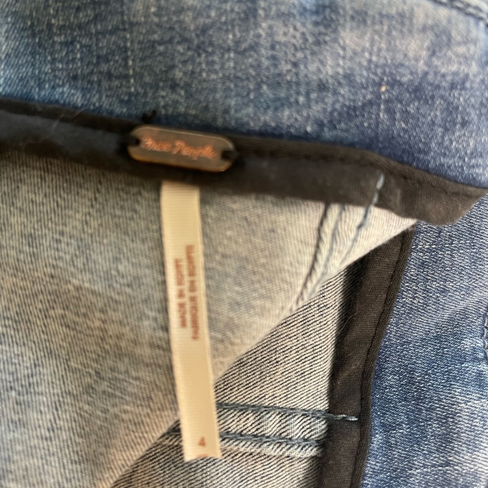 Free People Denim Jean Skirt Size 4 - Picture 6 of 6